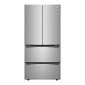 Réfrigérateur à portes françaises LG avec système Smart Cooling, 33 po, 19 pi³, acier inoxydable