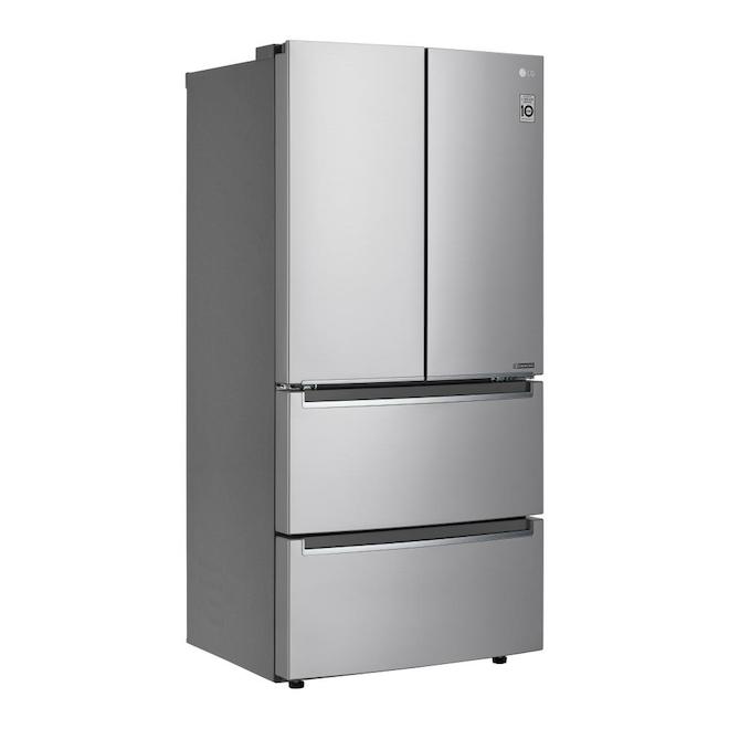 LG French Door Refrigerator with Smart Cooling System - 33-in - 19-cu ft - Stainless Steel