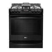 Cuisinière encastrée LG à gaz, ProBake(MD), 6,3 pi³, noir mat