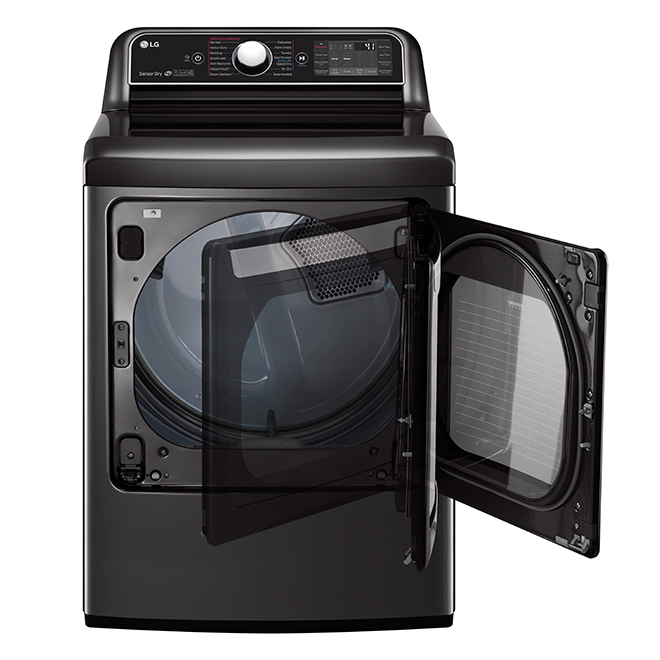 LG TurboSteam Electric Smart Dryer - 7.3-cu ft - Black Stainless Steel