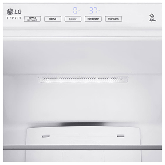 LG Studio  9.3-cu. ft. Counter-Depth Bottom-Freezer Refrigerator (White) ENERGY STAR Certified