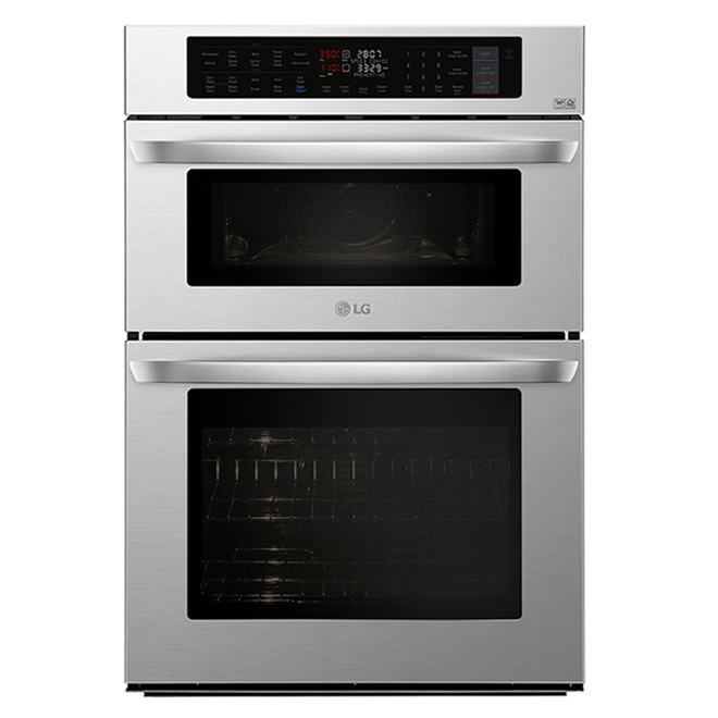 Lg Wall Oven With Microwave Combi 4 7 Cft 30 In Stainless Steel Lwc3063st Rona - Built In Wall Oven And Microwave