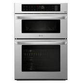LG 4.7 Cft 30-in Stainless Steel Wall Oven With Microwave