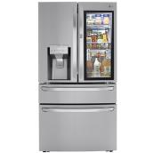 LG French Door Refrigerator with InstaView Panel and Craft Ice - 36-in - 29-cu ft - Stainless Steel