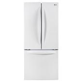 LG 30-in 21.8-cu ft White French Door Refrigerator with SmartDiagnosis