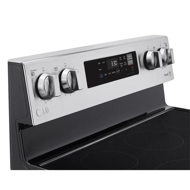 LG Smart EasyClean 5 Elements 30-in 6.3-cu ft Stainless Steel Electric Range