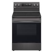 LG Convection Range with EasyClean - 6.3-cu ft - 30-in - Black Stainless Steel