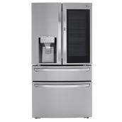 Réfrigérateur à portes françaises LG avec tiroir double et InstaView, 36 po, 23 pi³, acier inoxydable