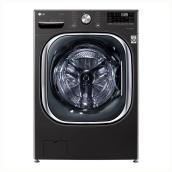 LG 5.8-cu ft Black Steel Front-Load Washer with TurboWash