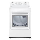 LG 7.3 cu.ft. Capacity White Electric Dryer with Sensor Dry