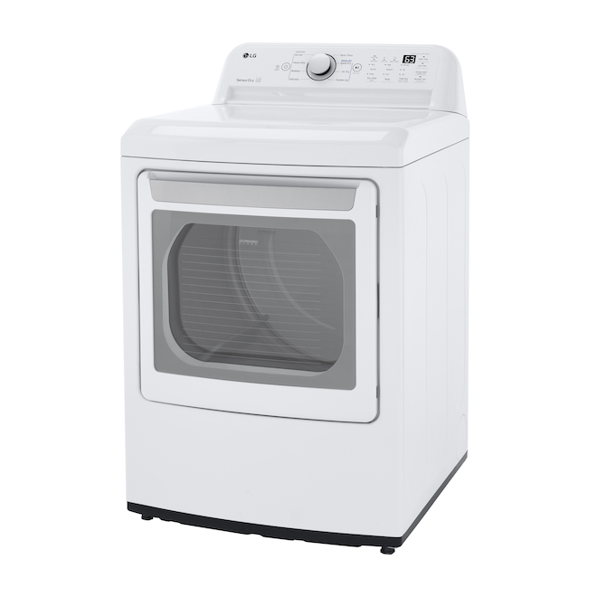 LG 7.3-cu ft Sensor Dry White Electric Dryer