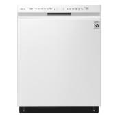 LG 24-in White Slide-in Dishwasher with Front Controls and QuadWash