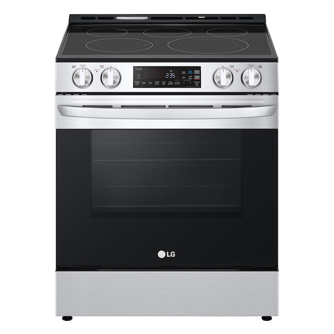 Cuisinière électrique LG encastrable 6,3 pi³ autonettoyant 5 élements technologie ThinQ acier inoxydable