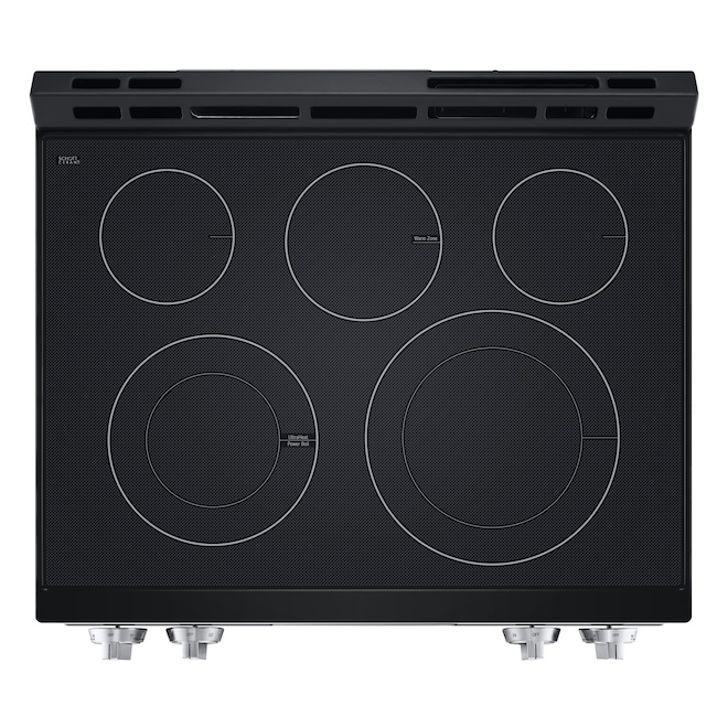 Cuisinière électrique LG encastrable 6,3 pi³ autonettoyant 5 élements technologie ThinQ acier inoxydable