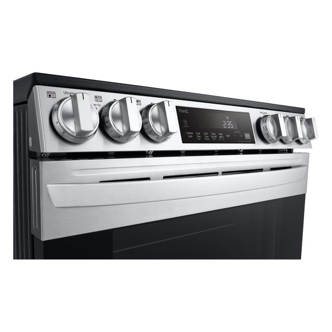 LG 30-in 6.3-cu ft Air Fry Stainless Steel Smart Wi-Fi Electric Range