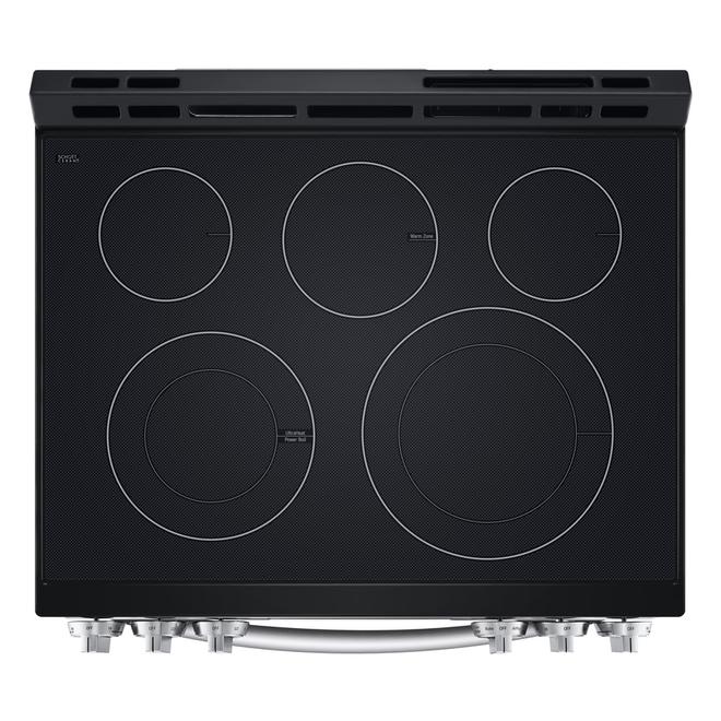 LG 30-in 6.3-cu ft Air Fry Stainless Steel Smart Wi-Fi Electric Range