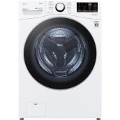 LG AI Wash 5.2 cu ft High Efficiency Stackable Front-Load Washer - White - Energy Star Certified