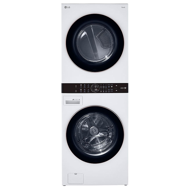 LG WashTower Electric Stacked Laundry Center - 5.2-cu ft Washer/7.4-cu ft Dryer - White - ENERGY STAR