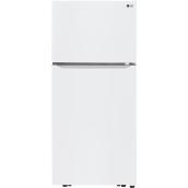 Réfrigérateur à congélateur en haut LG de 20,2 pi³ blanc, profondeur standard et certifié ENERGY STAR