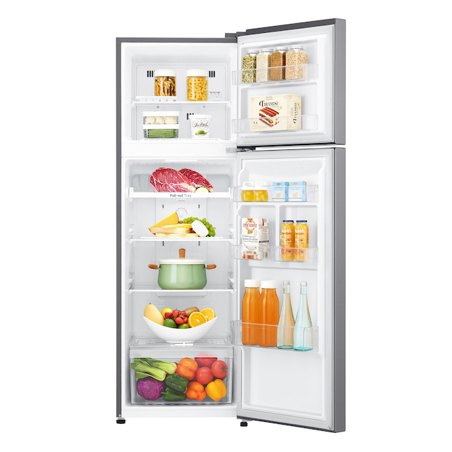 LG 9.0 cu ft Counter-Depth Top-Freezer Refrigerator (Platinum Silver)