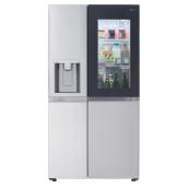 LG 36-in 27-cu ft Stainless Steel InstaView Energy Star Certified Side-by-Side Refrigerator