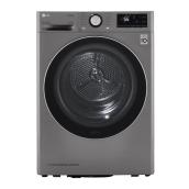 LG 24-in Smart Electric Dryer with Sensor Dry - 4.2-cu. ft. - Steel Platinum - ENERGY STAR Qualified