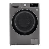 LG 24-in Smart Front Load Washer with Direct Drive AI - 2.6-cu. ft. - Platinum Steel - ENERGY STAR Certified