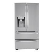 LG 36-in Double Freezer French Door Smart Refrigerator - 22-cu. ft. - Stainless Steel - Water/Ice Dispenser