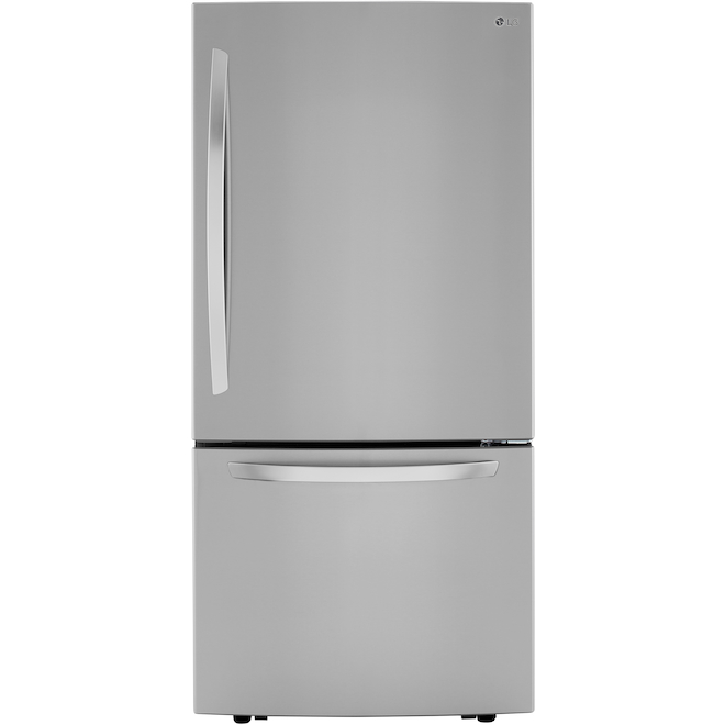 LG 25.5-cu ft 33-in Stainless Steel Bottom Freezer Refrigerator