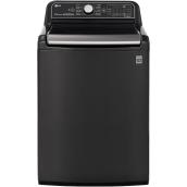 LG Black Stainless Steel 6.3-cu ft Top-Load Washer