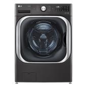 LG 6-cu ft Black Stainless Steel Energy Star Certified Stackable Front-Load Washer