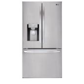 Réfrigérateur deux portes LG 28 pi³ 36 po distributeur glace et eau acier Inoxydable