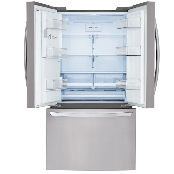 Réfrigérateur 2 portes 36 po avec distributeur d'eau et glaçons
