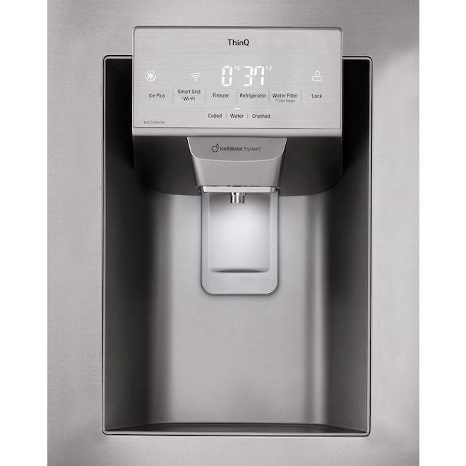 LG 28-cu ft 36-in Ice and Water Dispenser French Door Refrigerator