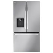 LG 26-cu ft French Door 36-in Refrigerator - Smudge Proof Stainless Steel - Ice and Water Dispenser