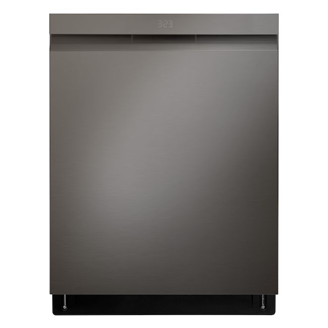 LG 24-in Hidden Top Control Dishwasher - 44dBA - QuadWash Pro - Dynamic Dry - Black Stainless Steel