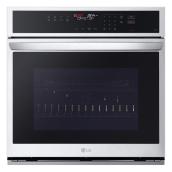 LG Stainless Steel 30-in 4.7-ft³ Fan Convection Single Wall Oven with AirFry