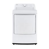 LG 7.3-ft³ White Electric Dryer with Sensor Dry