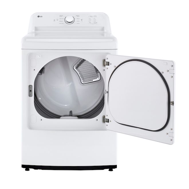 LG 7.3-ft³ White Electric Dryer with Sensor Dry