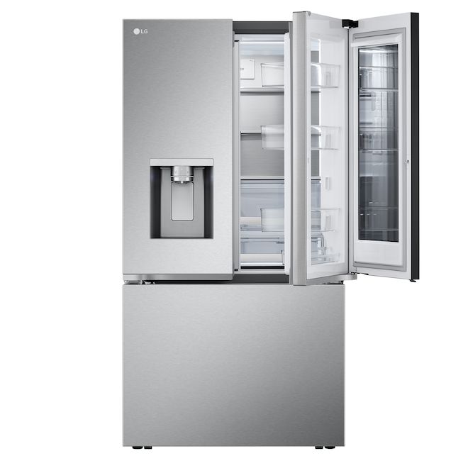 LG 25.5 pi³ 3-Door Counter Depth French Door Refrigerator (Fingerprint-Resistant Stainless Steel) ENERGY STAR®