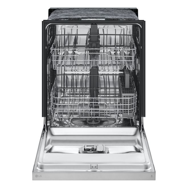 LG 24-in 2-Rack Platinum Built-In Dishwasher with Dynamic Dry