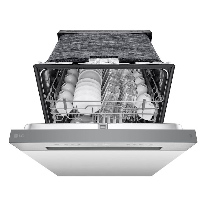 LG 24-in 2-Rack Platinum Built-In Dishwasher with Dynamic Dry