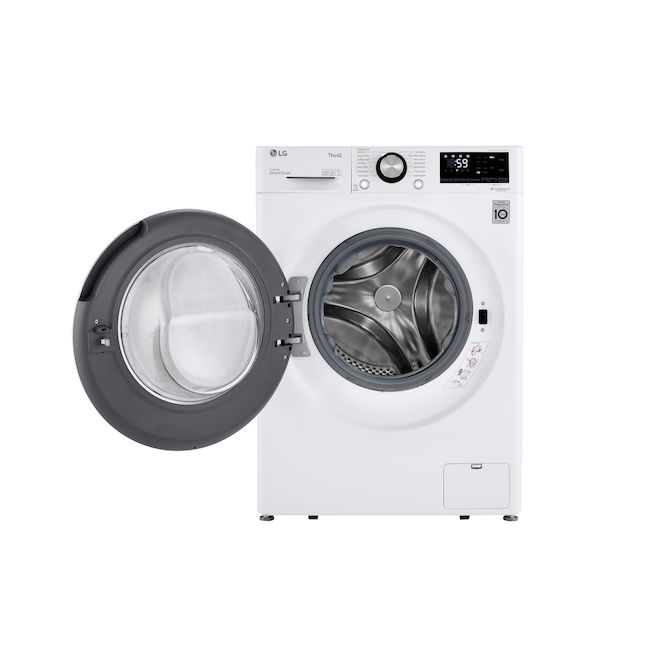 LG 2.6-ft³ High Efficiency Stackable Steam Cycle Front-Load Washer White ENERGY STAR®