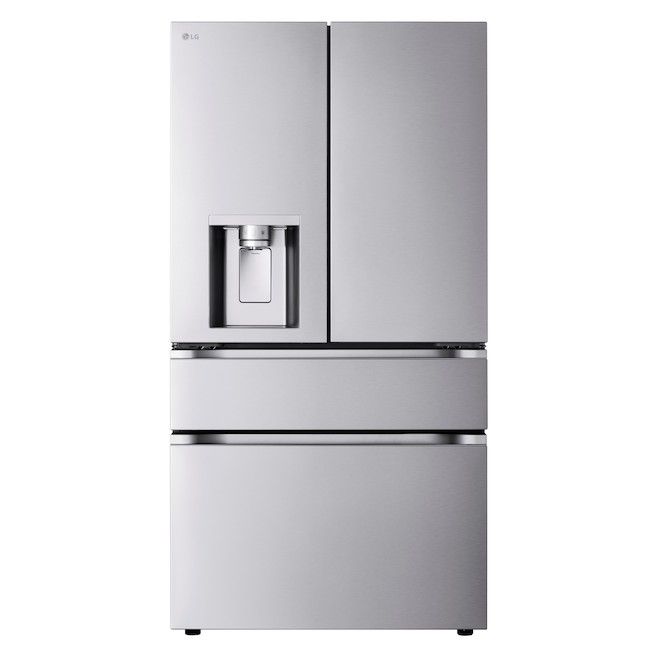 LG 28.6-Ft³ 4-Door Standard Depth French Door Refrigerator Dual Ice Maker Stainless Steel ENERGY STAR®