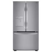 LG 29-Ft³ 3-Door 36-In Standard Depth French Door Refrigerator Ice Maker Stainless Steel ENERGY STAR®