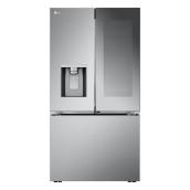 LG 30.7-ft³ 3-Door 36-in Standard French Door Refrigerator Ice Maker Instaview Door-in-Door Stainless Steel