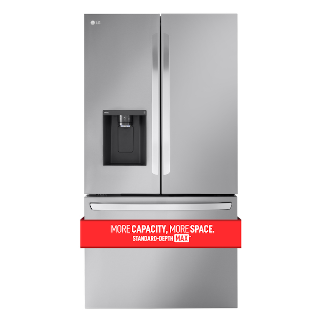 LG 36-in 30.7-ft³ French Door Bottom Freezer Refrigerator Ice/Water Dispenser Stainless Steel - ENERGY STAR®