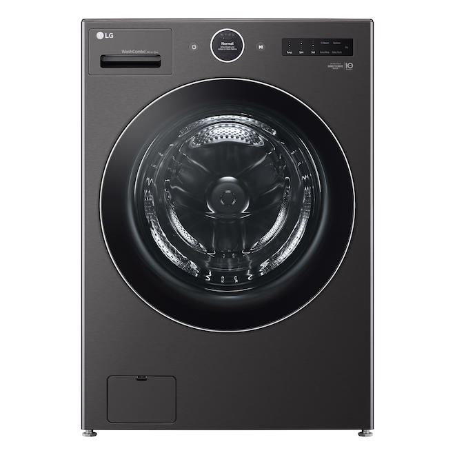 LG All in One 5.8 ft Washer Dryer with AI Cycle Black Stainless Steel