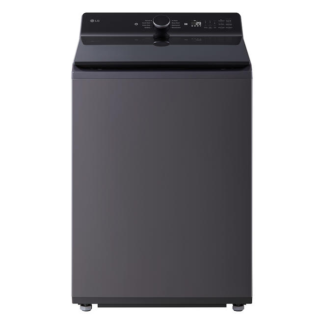 LG 6.1-ft³ Mega Capacity HE Smart Top Load Washer with 4/Way Agitator, EasyUnload and AI Sensing - Matte Black