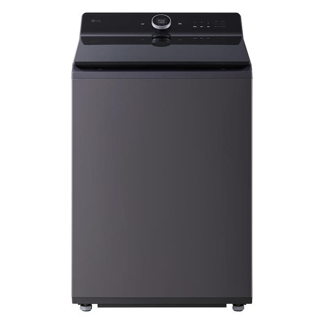 LG 6.3 ft³ Mega Capacity HE Smart Top Load Washer with AI Sensing - Black